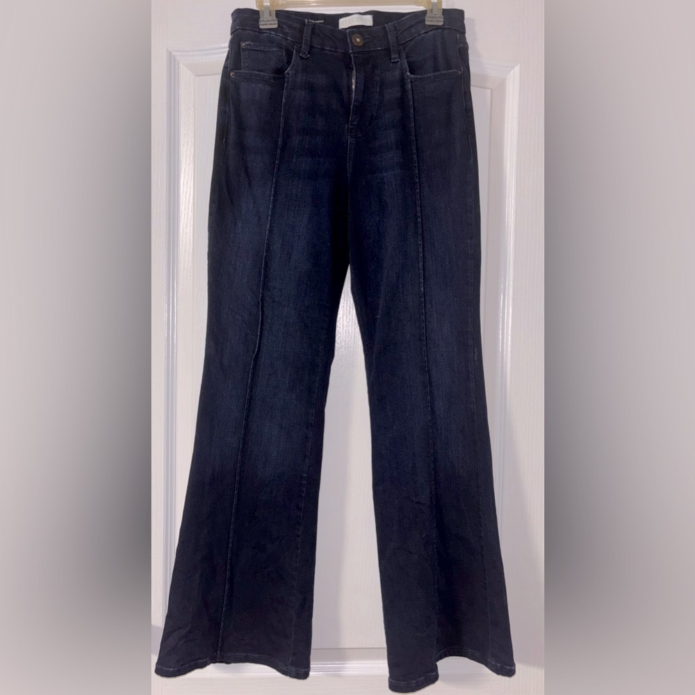 Ryegrass Women’s Dark Wash seamed front flare jeans